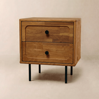 Savana Solid Wood 2-Drawer Nightstand