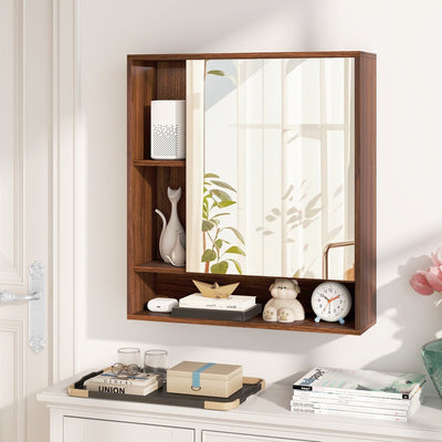 Wall Mounted Bathroom Cabinet with Mirror Single Door