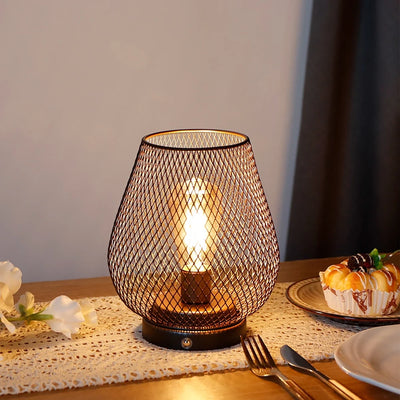 6.7"H Touch Adjustable Table Lamp(Metal Base, Bronze Egg)
