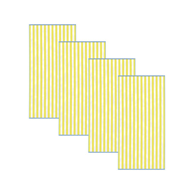 Oversized Striped Border Cabana Beach Towels - Santa Cruz
