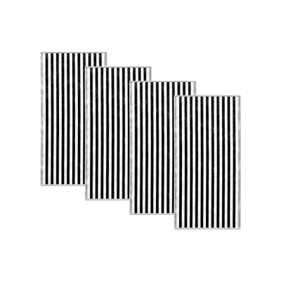 Oversized Striped Border Cabana Beach Towels - Santa Cruz
