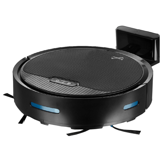 Robotic vacuum cleaner on a white background