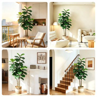 5FT Artificial Fiddle Leaf Fig Tree with Planter