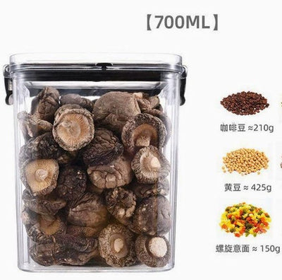 Airtight Square Storage Jars with Lids – Food-Grade
