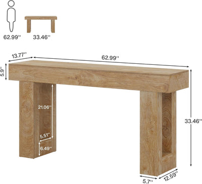 63" Farmhouse Console Table