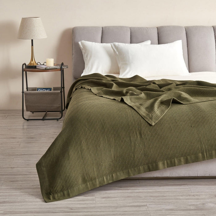 100% cotton waffle weave blanket from the Hazel collection