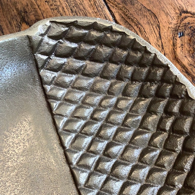 Metal Acorn Shaped Dish, Antique Brass Finish