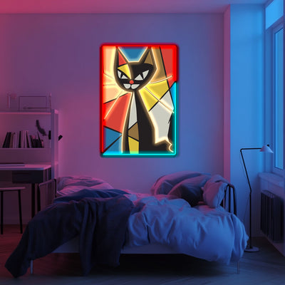 UV Printed Abstract Neon Dorm Wall Art