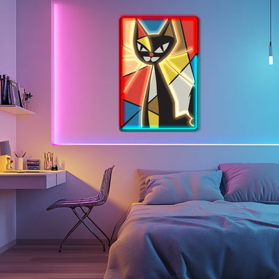 UV Printed Abstract Neon Dorm Wall Art