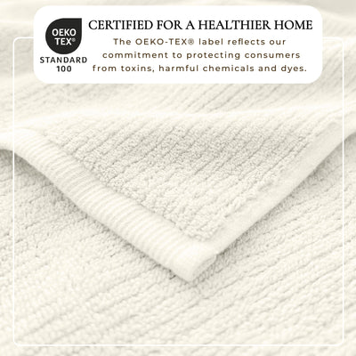 Cotton Ribbed 6-Piece Bath Towel Set - Georgiana Collection
