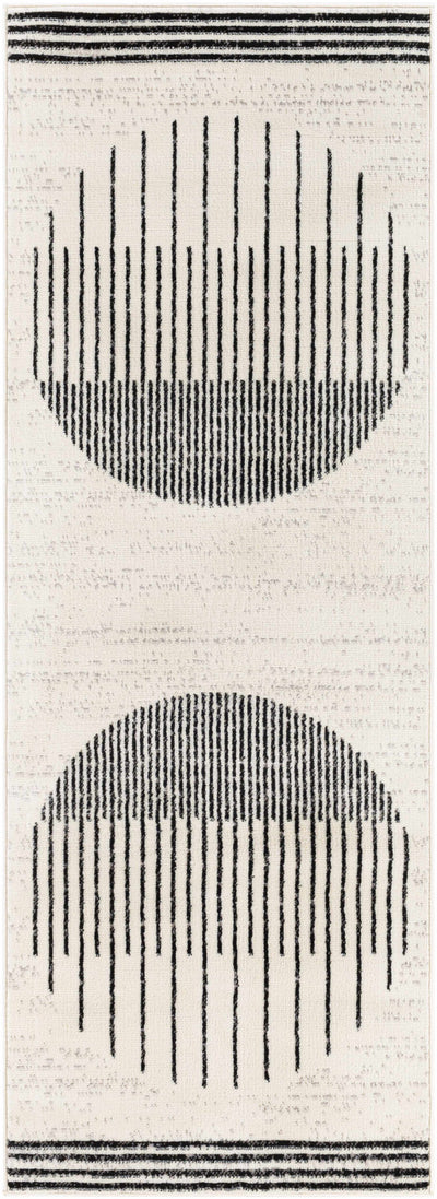 Angus Abstract Black and White Area Rug