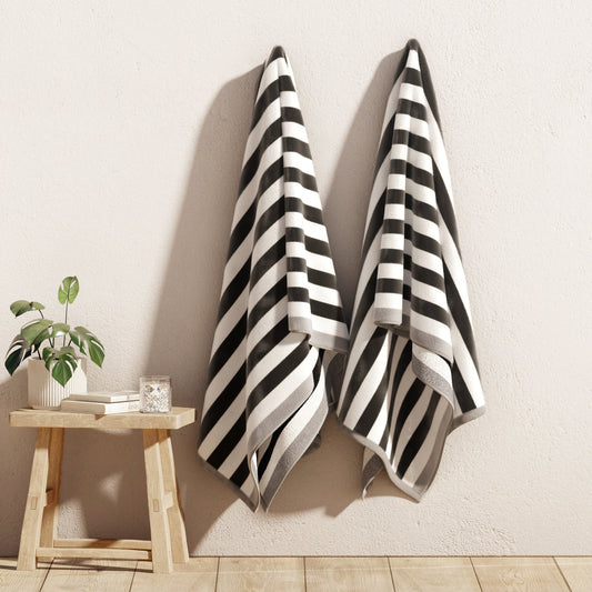 Santa Cruz oversized striped beach towel, further view