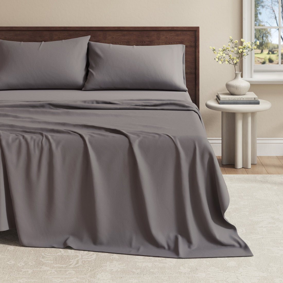 Jersey knit sheet set in a viscose from bamboo and cotton blend