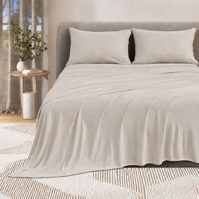 Viscose from Bamboo & Cotton Blend Jersey Knit Sheets