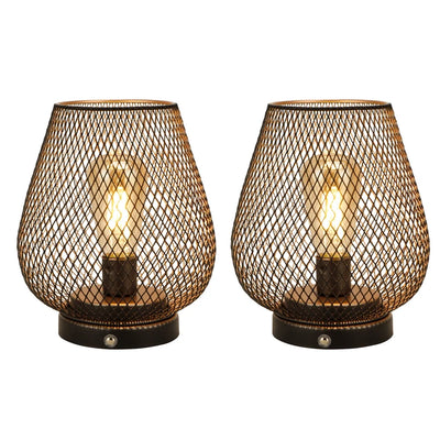 6.7"H Touch Adjustable Table Lamp(Metal Base, Bronze Egg)